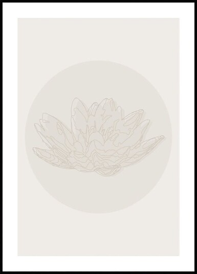 Lotus Serenity Botanical Line Art Plakat Plakat / 100x150cm