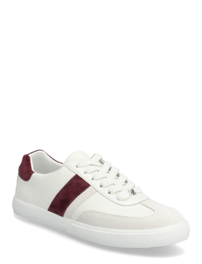Lauren Ralph Lauren Two-Tone Braylee Leather & Suede Sneaker - White - 41