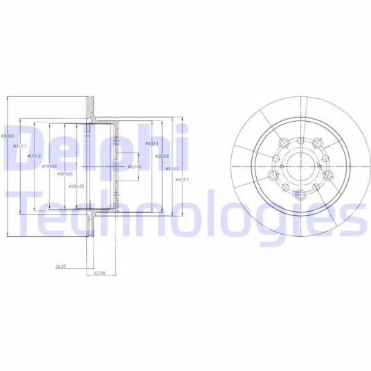 Bremseskive DELPHI BG4216