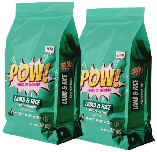 POW! Dog Adult Lamb & Rice 2x12 kg