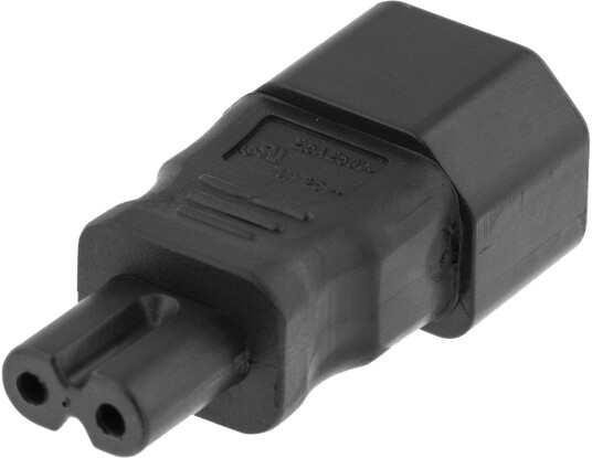 Deltaco Strømadapter IEC 60320 C14 til C7 250V Svart Deltaco Strømadapter IEC 60320 C14 til C7 250V Svart