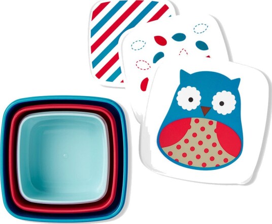 Skip Hop Snackboks Sett - 3 stk, Ugle