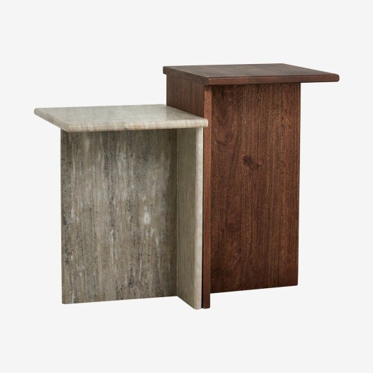 Nordal GLINA sidebord i mango og marmor 69111
