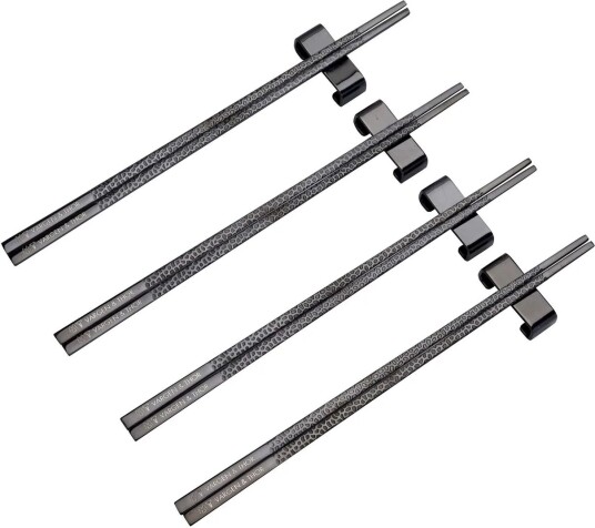 Thor Kito Chopsticks spisepinner 4 pakning Svart