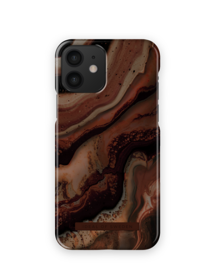 Ideal Of Sweden Printed MagSafe Case iPhone 12 Dark Amber Marble