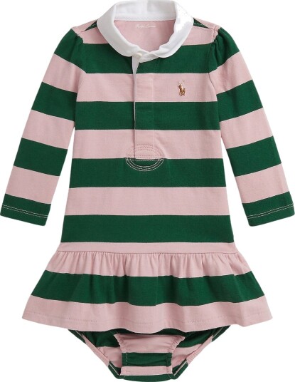 Polo Ralph Lauren Kjole m. BloomerSurfside Rose/Kelly Green Polo Ralph Lauren 62 Kjole Grønn Rosa