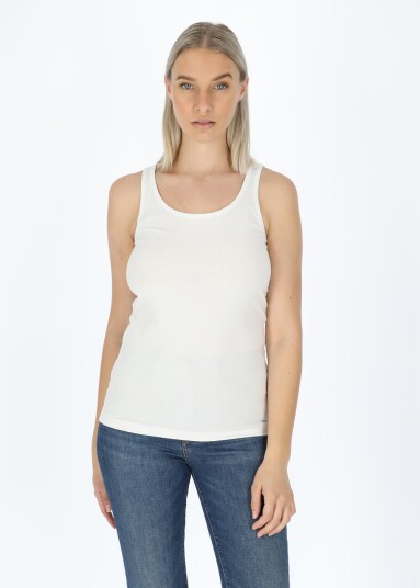 Ellen New York Karin Tank Top White 44 Topper Ellen New York Karin Tank Top White 44 Topper