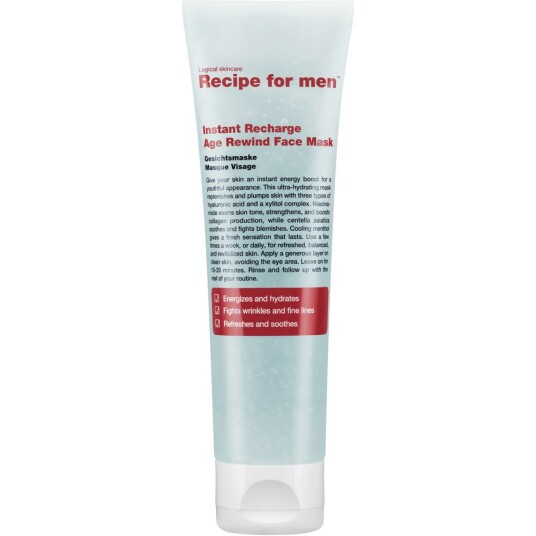 Recipe For Men Instant Recharge Age Rewind Face Mask 100g Recipe For Men Instant Recharge Age Rewind Face Mask 100g