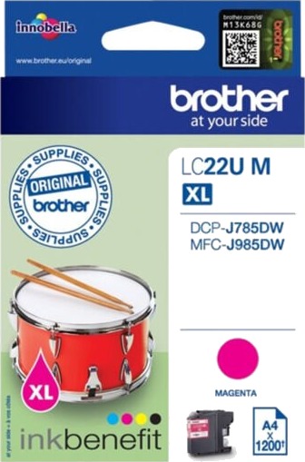 Brother LC22U M blekkpatron - Original - Magenta 1200 sider