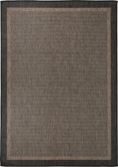 vidaXL Utendørs flatvevd teppe 140x200 cm mørkebrun