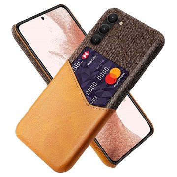 Samsung Galaxy S23 5G KSQ Deksel med Kort Lomme Brun