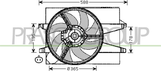 PRASCO FD340F002 Kjølevifte PRASCO FD340F002 Kjølevifte