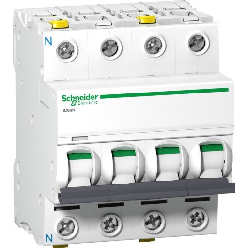 Schneider Electric Acti9 ic60n miniature circuit breaker 3p + n 10 a c curve 10 ka (3606480441097)