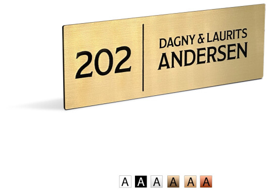 Dørskilt Tidløs Moderne
