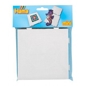 Hama Mini Pose 5201 Samleplate Firkant perleplate Hvit 14x14cm 2 stk