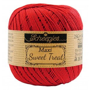 Scheepjes Maxi Sweet Treat Garn Unicolor 115 Varm Rød