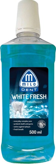 Milo Dent White Fresh Alkoholfri munnskyll 500 ml.