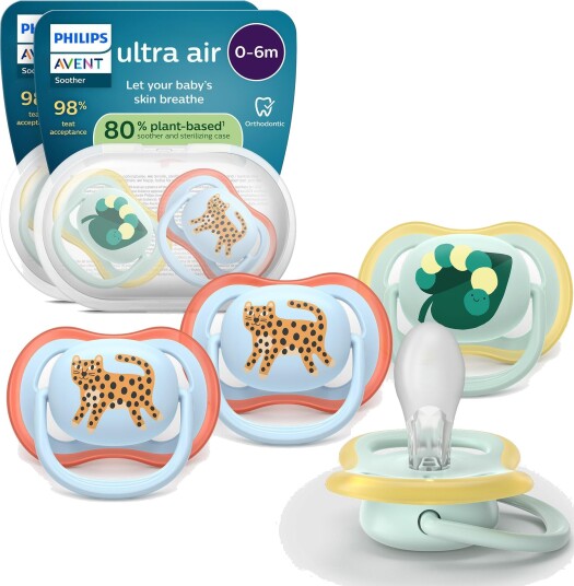 Philips Avent Ultra Air Smokk 0-6 mnd Blå/Grønn 4 stk Philips Avent Ultra Air Smokk 0-6 mnd Blå/Grønn 4 stk