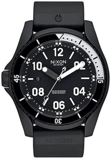 Nixon Herreklokke A960001 00 Sort/Gummi Ø45 mm Nixon Herreklokke A960001 00 Sort/Gummi Ø45 mm