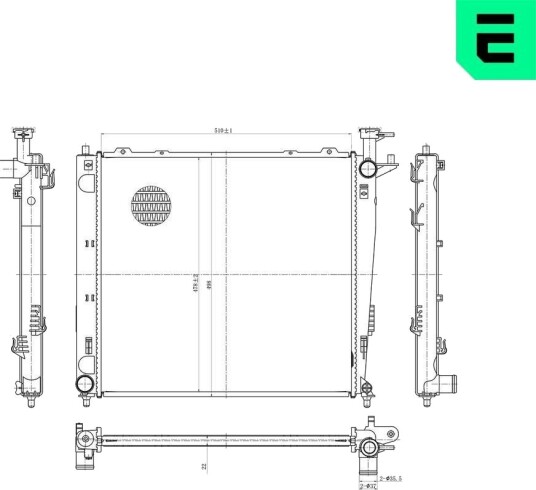 ERA 673211 Radiator motorkjøling