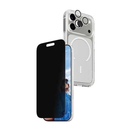 PanzerGlass 3-i-1 Flagship Personvernbeskyttelse til iPhone 17 Pro med MagSafe