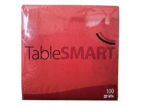 Serviet Tablesmart 40X40cm 3-Lag Fsc Rød,12 Pk X 100 Stk