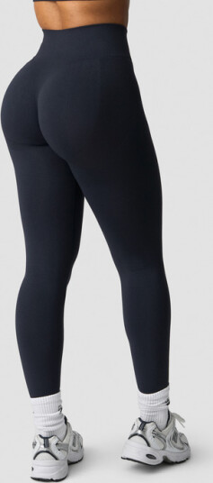 Smooth Seamless Tights Marine Mörkblå Large