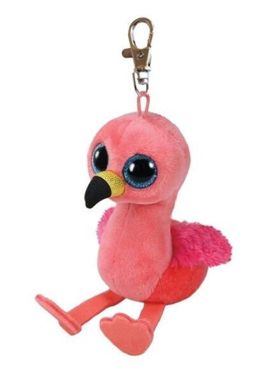 Ty Beanie Boo Clips Gilda Flamingo Keychain 8.5cm