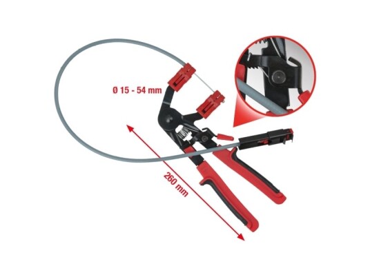 Ks Tools Slangeklemme Tang med 2-komponent Håndtak - Diameter 15 til 54 mm