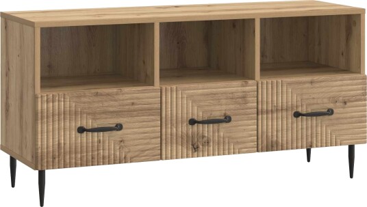 TV skap med skuff Artisan eik 102 x 34,5 x 50 cm Konstruert tre TV skap med skuff Artisan eik 102 x 34,5 x 50 cm Konstruert tre