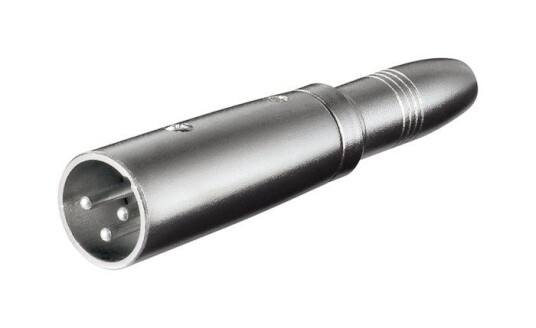 Wentronic XLR-hann til 6,3 mm hunn adapter sølv