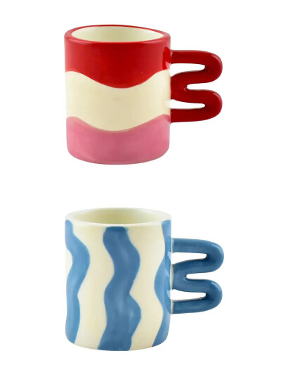 Que Rico Espressokop - Aurora - 2 Stk. Assorteret - Multi/patterned - 8 CL