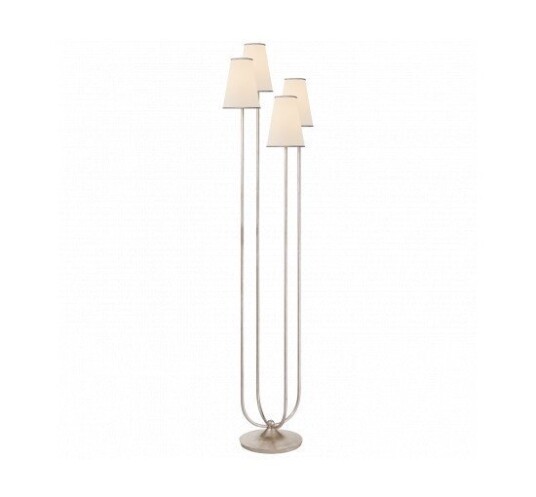 Montreuil Floor Lamp Burnished Silver Leaf