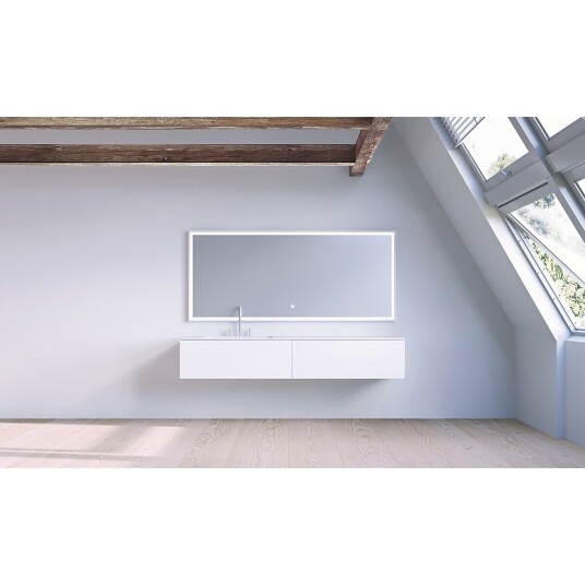 Copenhagen Bath SQ2 Servantskap 160 160x45x28.8 cm med servant Hvit Matt Copenhagen Bath SQ2 Servantskap 160 160x45x28.8 cm med servant Hvit Matt