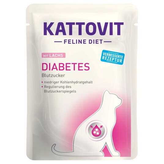 Kattovit Feline Diabetes Vekt 6 X 85 G Laks