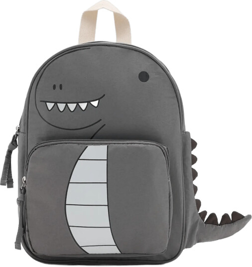 Mango Dinosaur Backpack - Grey - ONE SIZE