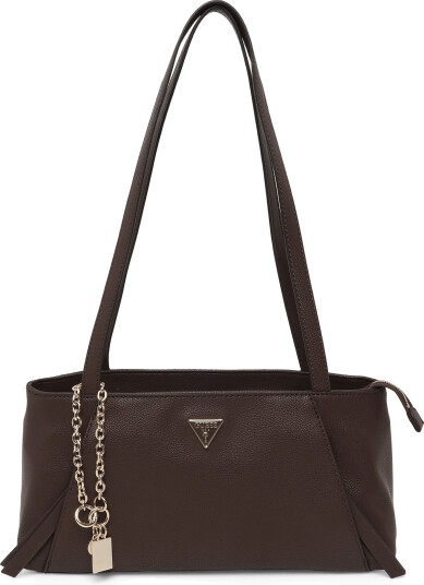 GUESS Devon Shoulder Satchel Brown ONE SIZE
