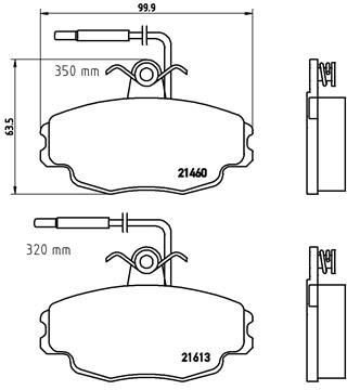 Bremseklosser BREMBO P 61 043