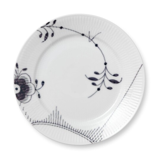 Royal Copenhagen Black Fluted Mega tallerken 2 Diameter 22 cm