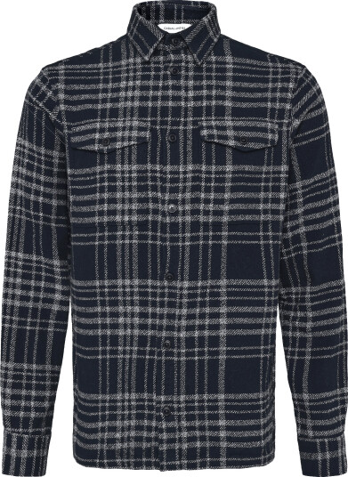 Casual Friday Cfperez Checked Overhirt   Navy   S