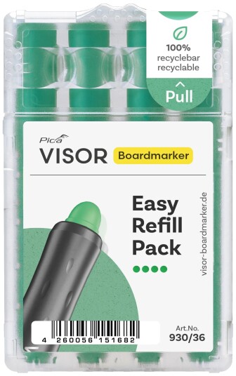 Pica Marker Visor Refill Whiteboardtusj 4 stk Gr??nn