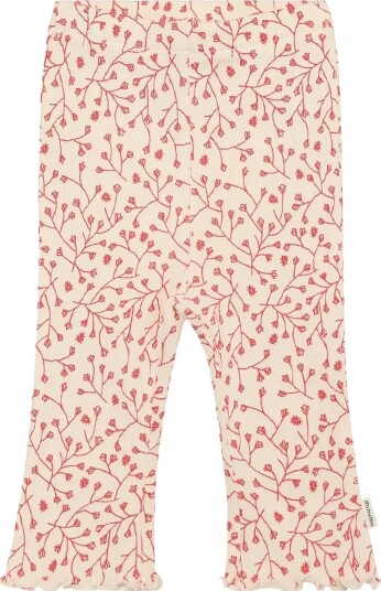 Minymo Leggings Aop Rib Cream 56