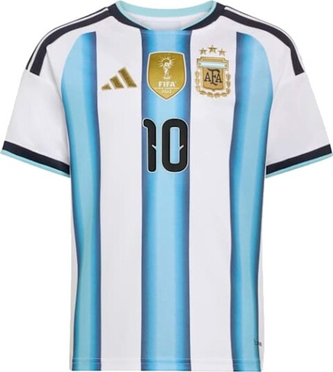 Adidas Argentina 26 Messi Hjemmetrøye Junior White/Icey Blue/Light Blue 140