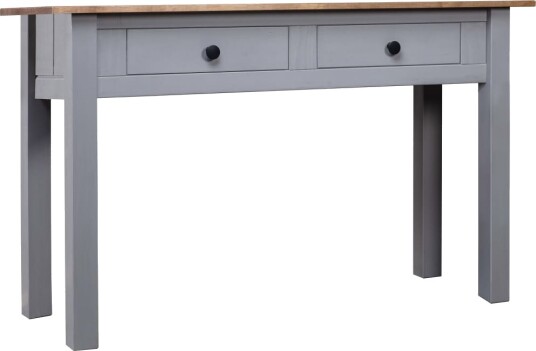 vidaXL Konsollbord grå 110x40x72 cm heltre furu Panama Range