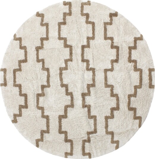 Runde tepper Arlon Natural Cotton Shaggy beige Størrelse: Ø 160 cm