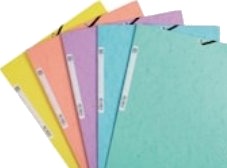 Exacompta 55560E Konvensjonell Filmappe A4 Trykkbrett Assorterte Farger Blå Koral Grønn Mauve Gult 250 Ark 400 G/M²