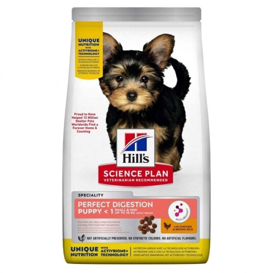 Hill's Science Plan Hundefôr Valp Small & Mini Kylling 6 kg med Perfekt Fordøyelse Hill's Science Plan Hundefôr Valp Small & Mini Kylling 6 kg med Perfekt Fordøyelse