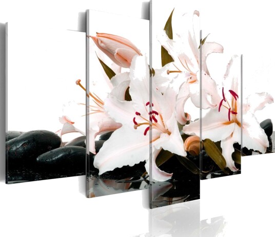 Bilde Zen Stones And Lilies 200x100 Artgeist sp. z o. o.