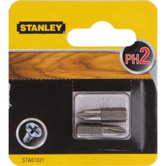 Stanley Bits ph2 x 25mm x2 sta61021 high-tec torsion