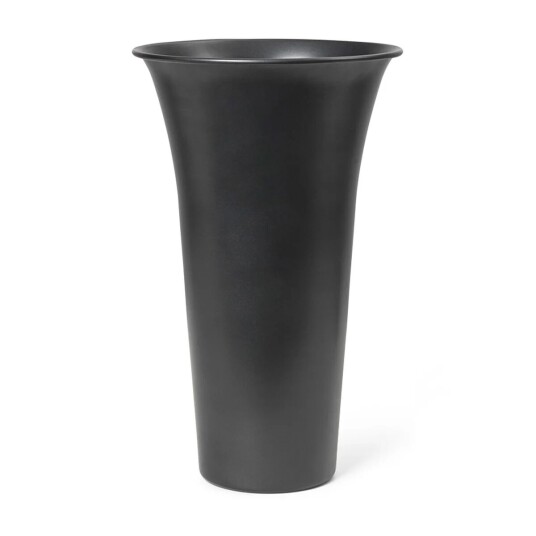 ferm LIVING Spun Alu vase Ø 21,3 cm x 41,9 cm Blackened aluminium